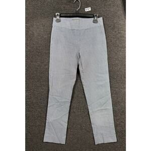 Erica Taylor Pants Womens Size M Blue Geometric Print Pull On Stretch Slim Ankle